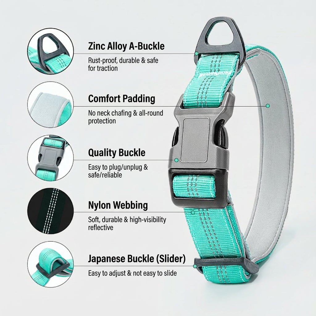 1 Inch Reflective Collared Dog for Outdoor Use - TaglyCharm