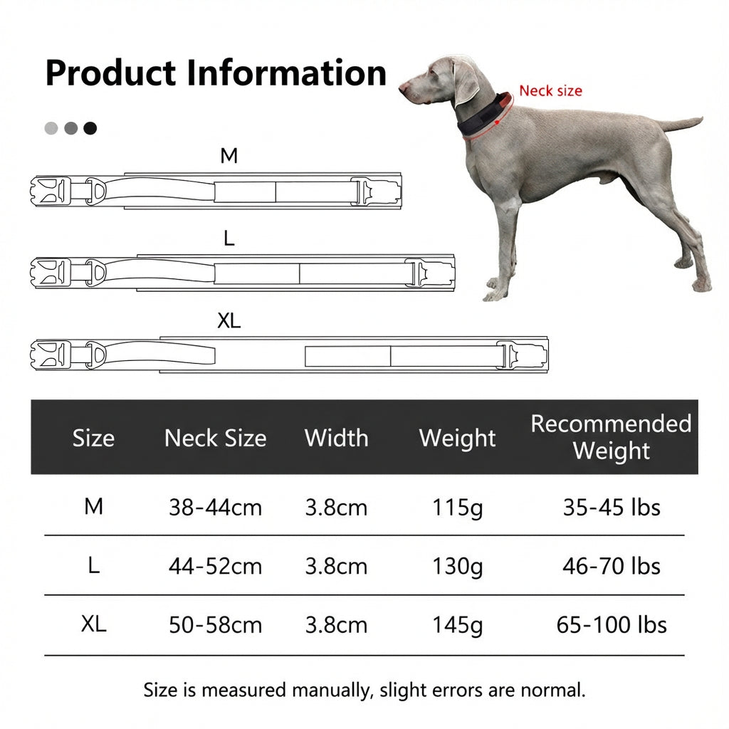 1.5 Inch Magnetic Quick - Release Tactical Collar with Suede Lining & PU Handle - TaglyCharm