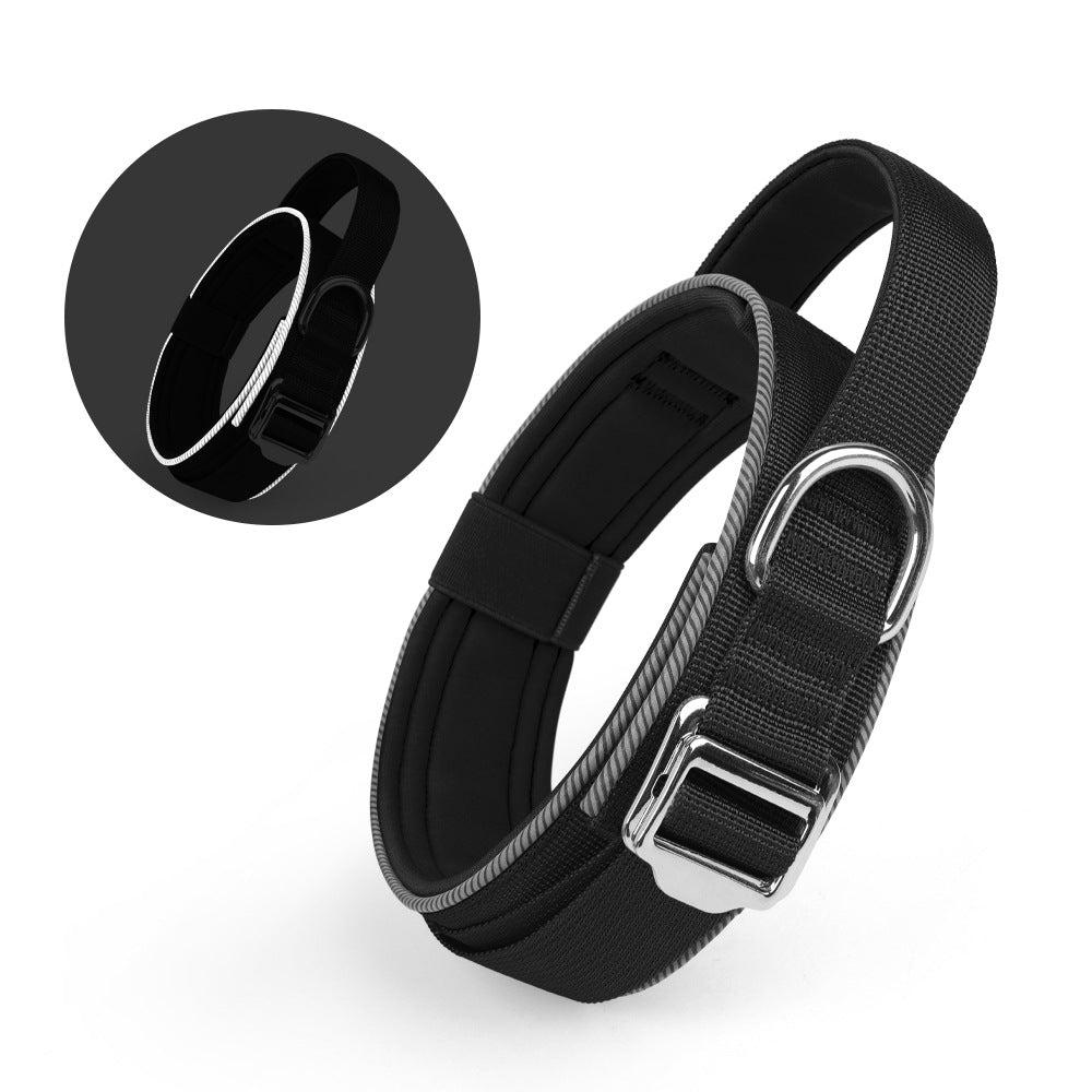 1.7 - inch Width IHeavy - Duty Tactical Dog Collar with Handle & Metal Buckle - TaglyCharm