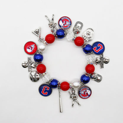 MLB Baseball Team Elastic Beaded Bracelet, Unisex.