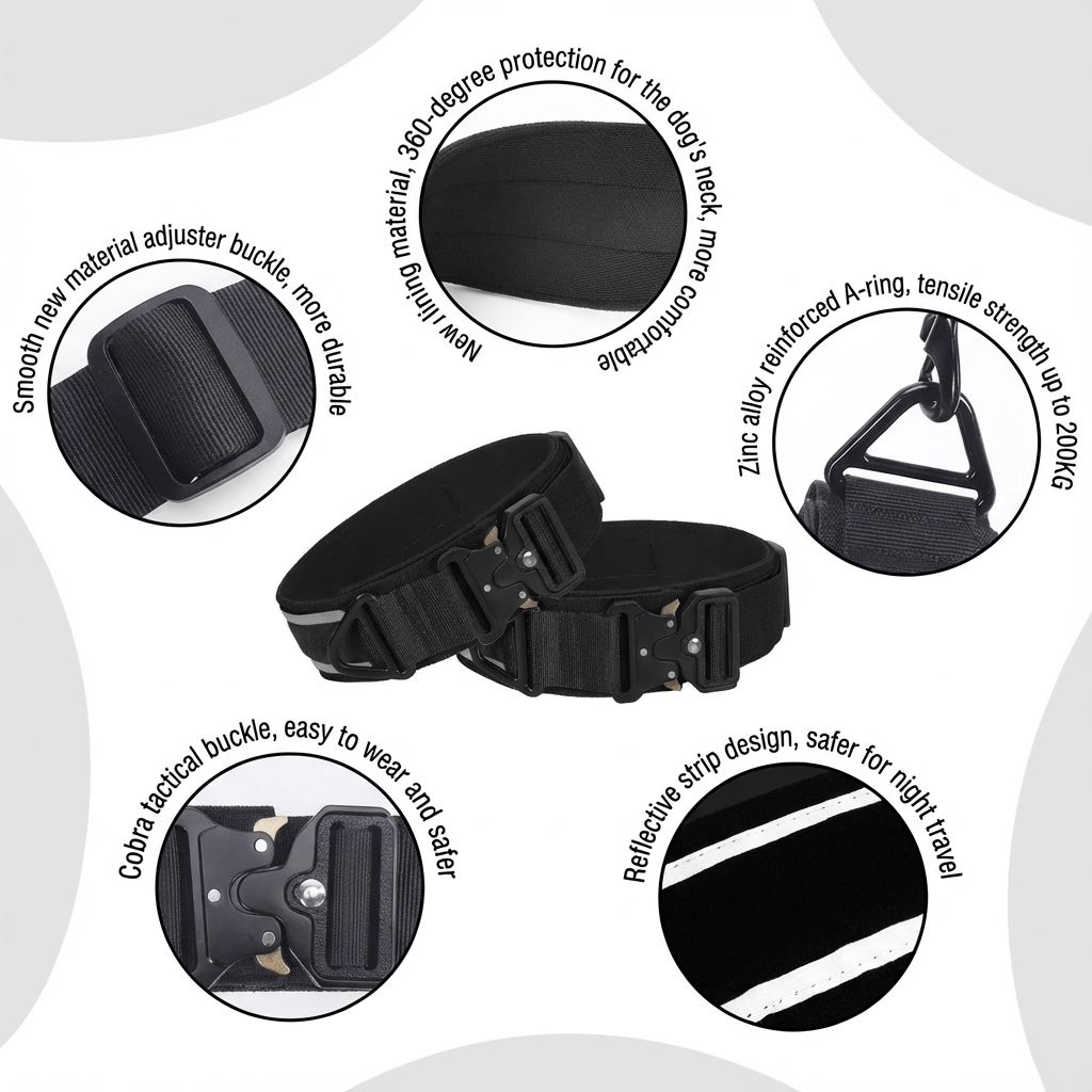 2 Inch Premium Heavy - Duty Tactical Dog Collar – Adjustable, Reflective, and Comfortable - TaglyCharm