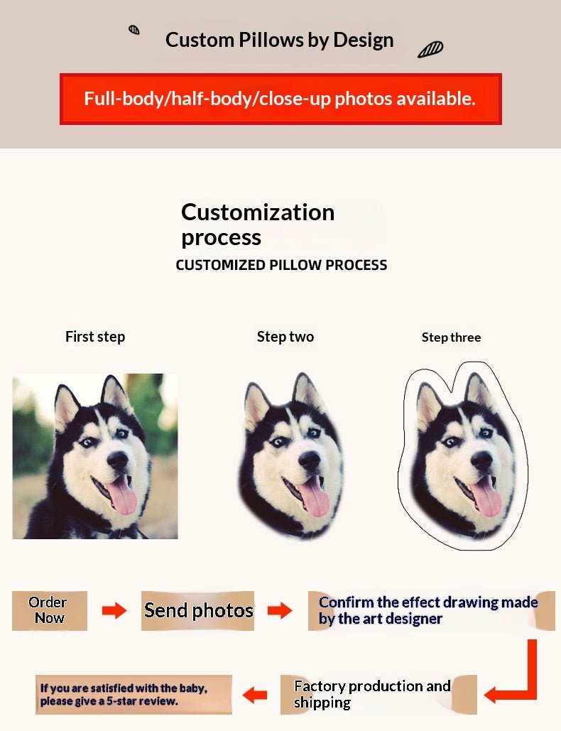 Custom - made Uniquely Shaped Pillows, Custom - made Pet Photos - TaglyCharm