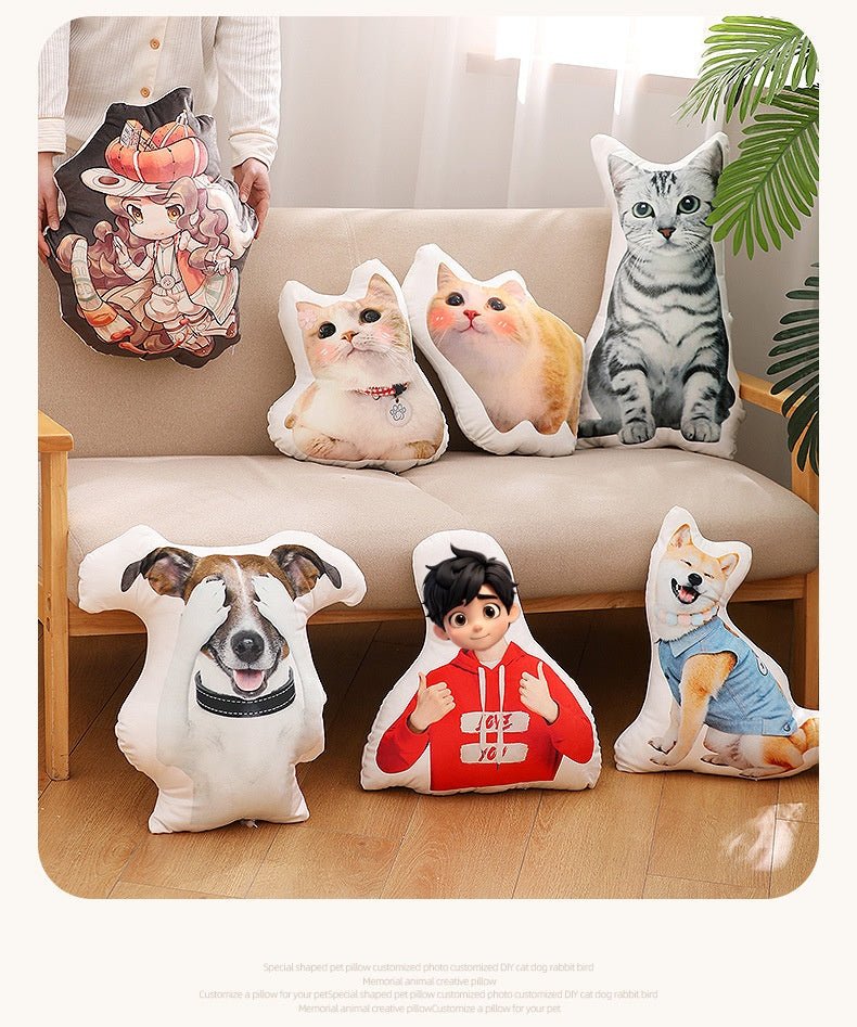 Custom - made Uniquely Shaped Pillows, Custom - made Pet Photos - TaglyCharm