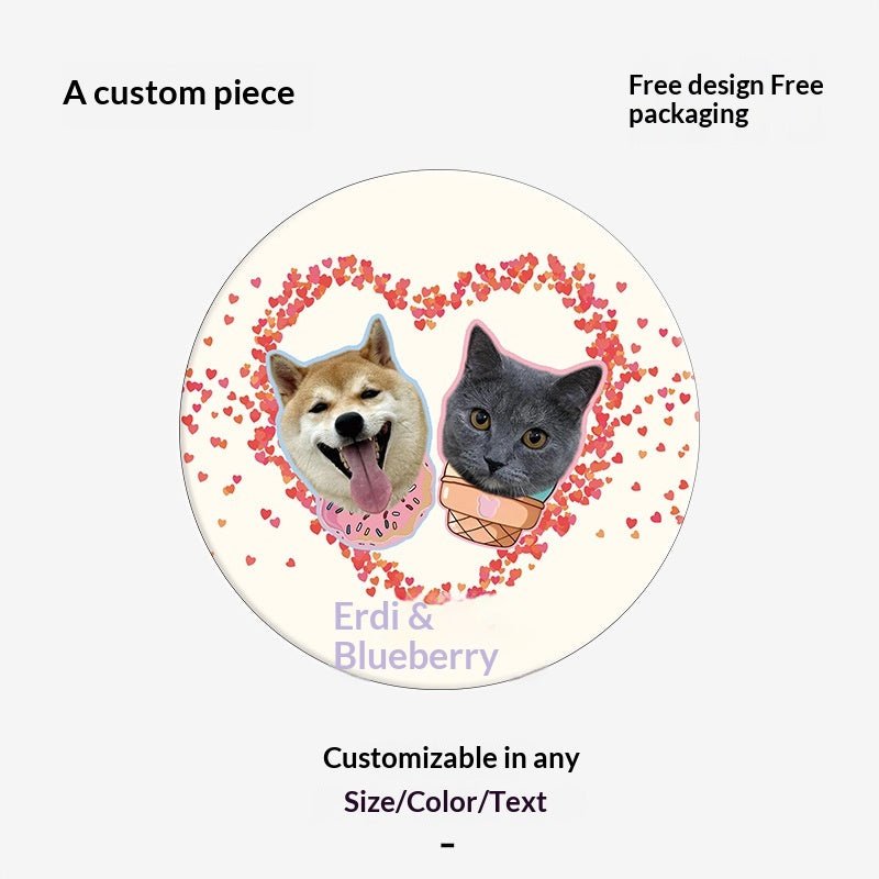 Customized Faux Cashmere Carpet with Pet Pictures - TaglyCharm
