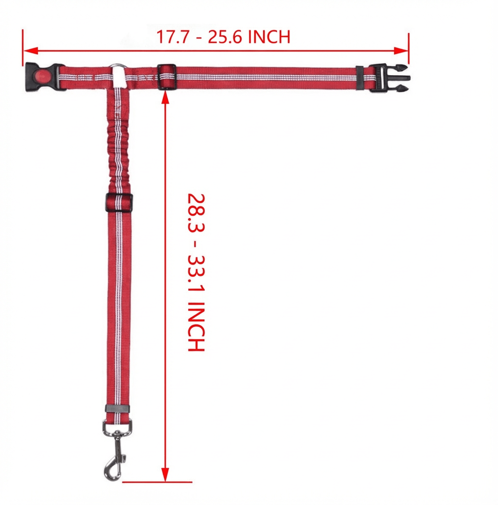 Premium Adjustable Dog Car Headrest Restraint & Seat Belt - TaglyCharm