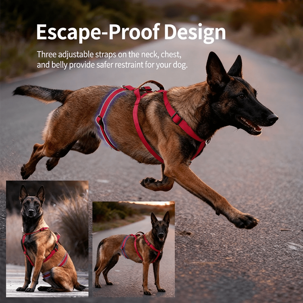 Premium Adjustable Dog Harness – Comfort, Control, and Durability - TaglyCharm