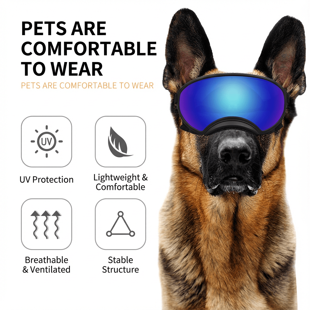 Premium UV400 Dog Goggles – Comfortable & Protective Pet Eyewear - TaglyCharm