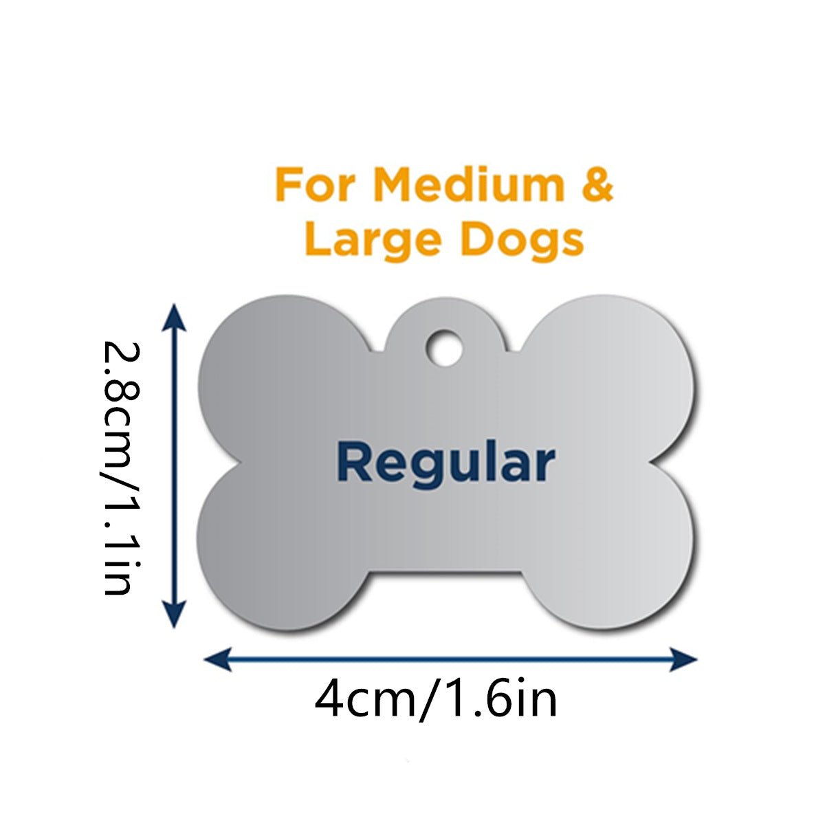 Silent & Secure: Personalized Slide - On Pet ID Tag (No Jingle) - TaglyCharm