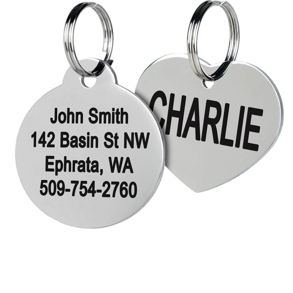 Silent & Secure: Personalized Slide - On Pet ID Tag (No Jingle) - TaglyCharm