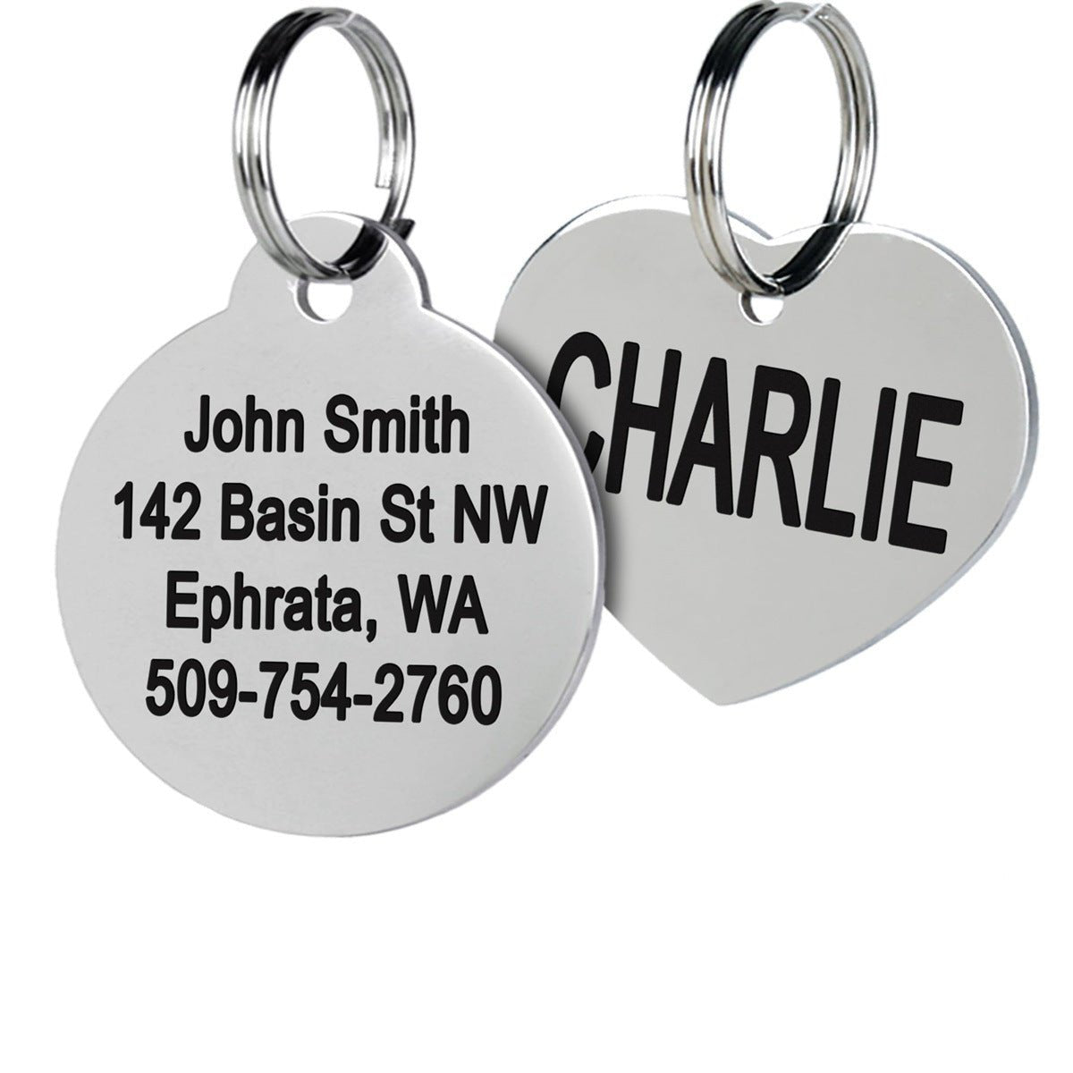 Silent & Secure: Personalized Slide - On Pet ID Tag (No Jingle) - TaglyCharm