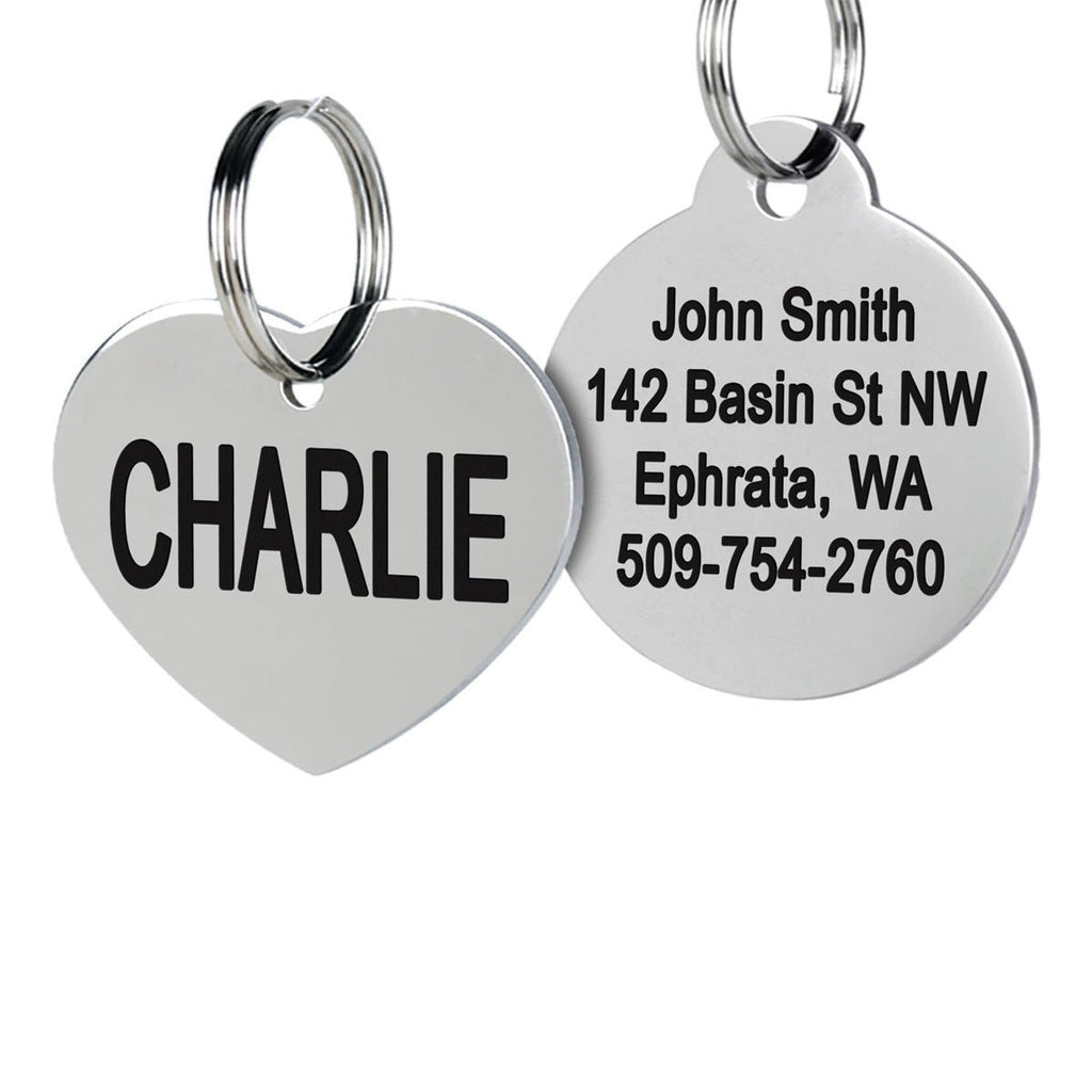 Silent & Secure: Personalized Slide - On Pet ID Tag (No Jingle) - TaglyCharm