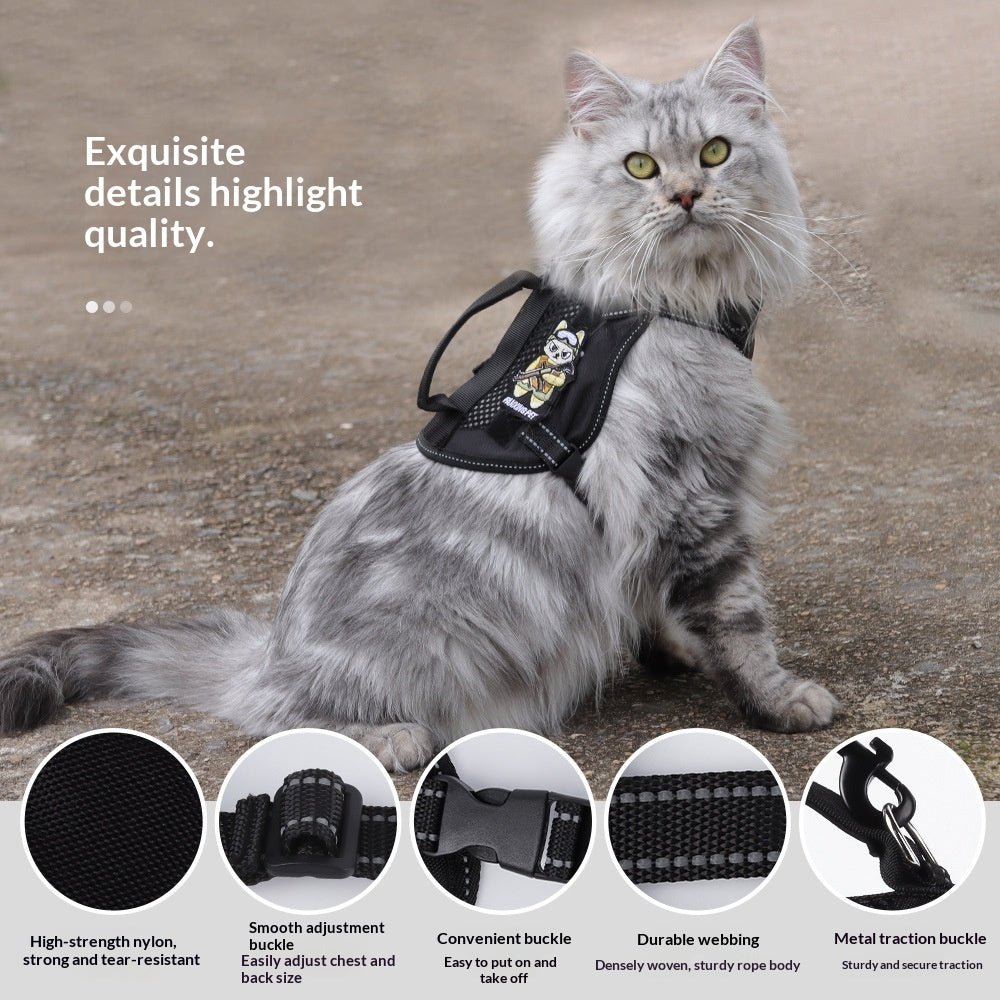 Tactical Cat Harness: Escape - Proof Vest with Control Handle - TaglyCharm