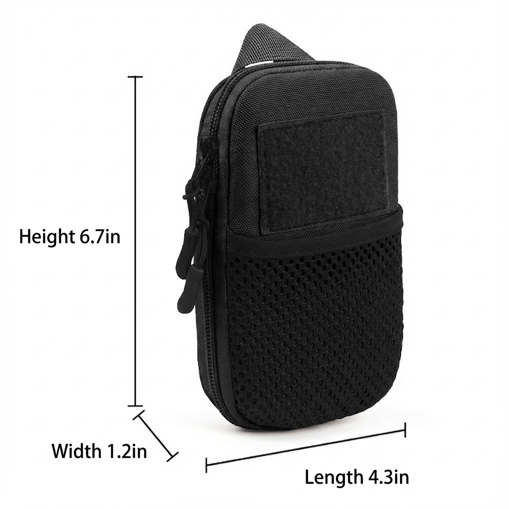 Tactical Dog Harness MOLLE Pouch | Water - Resistant Oxford Utility Bag with Zippers - TaglyCharm