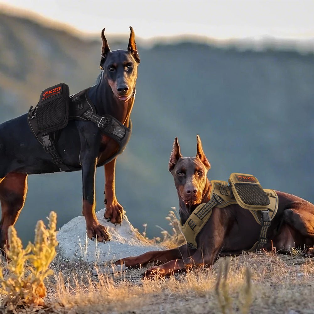 Tactical Dog Harness MOLLE Pouch | Water - Resistant Oxford Utility Bag with Zippers - TaglyCharm