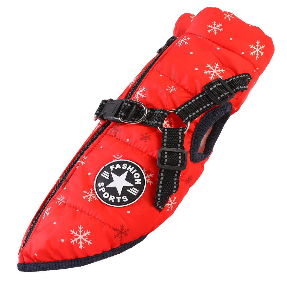 Waterproof Winter Dog Coat with Integrated Harness – Warm Padded Ski Vest & Snow Jacket for Dogs - TaglyCharm
