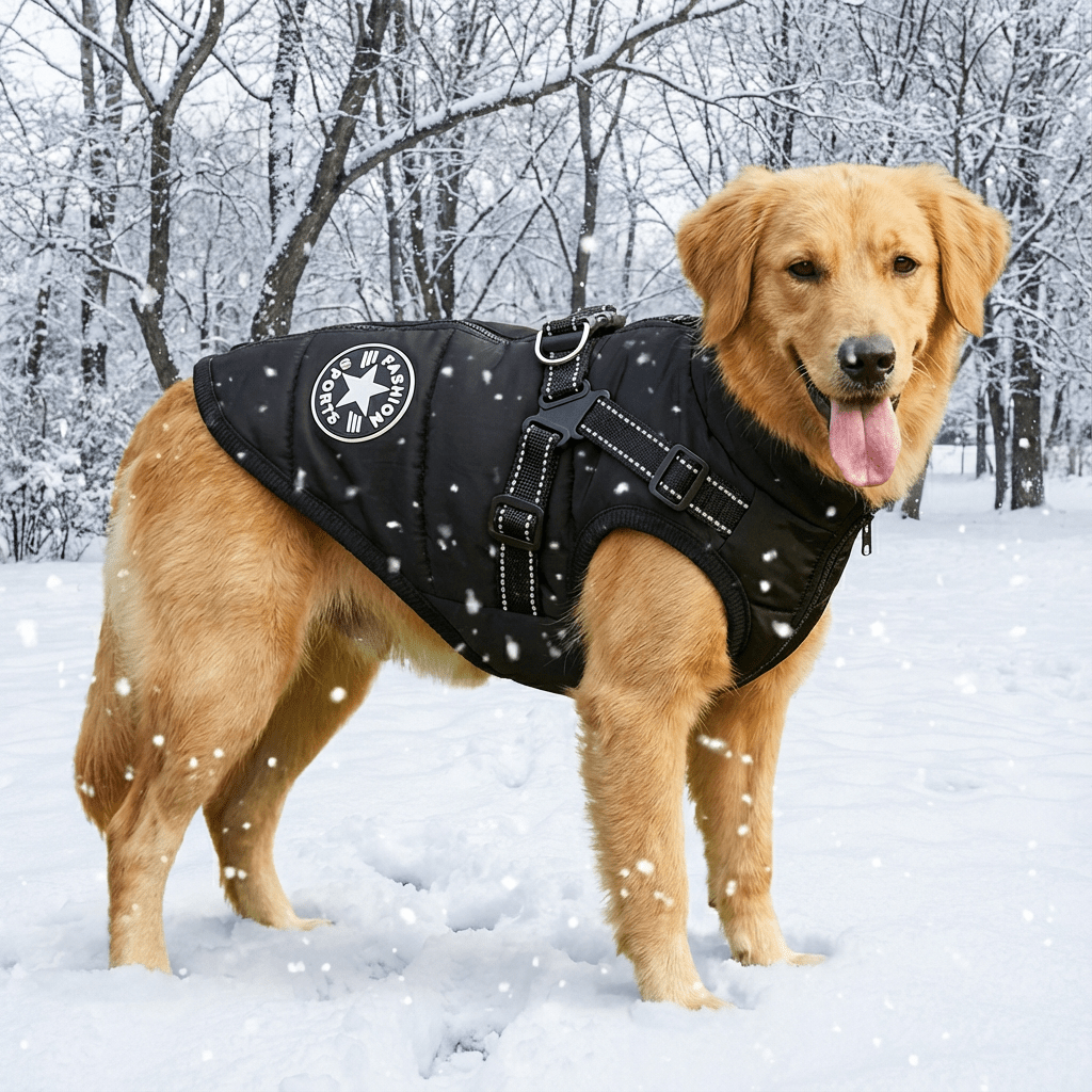 Waterproof Winter Dog Coat with Integrated Harness – Warm Padded Ski Vest & Snow Jacket for Dogs - TaglyCharm