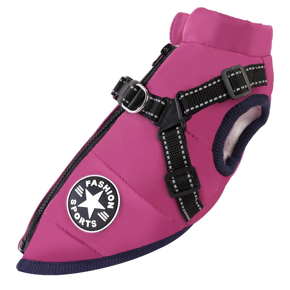 Waterproof Winter Dog Coat with Integrated Harness – Warm Padded Ski Vest & Snow Jacket for Dogs - TaglyCharm